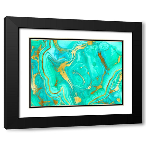 Geode 52 Black Modern Wood Framed Art Print with Double Matting by Lavoie, Tina