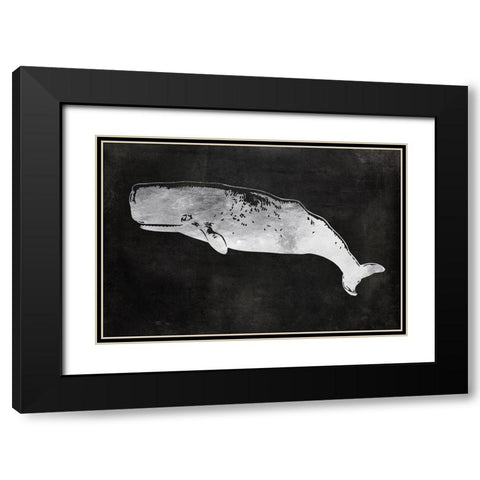 Sperm Whale Black Modern Wood Framed Art Print with Double Matting by Lavoie, Tina