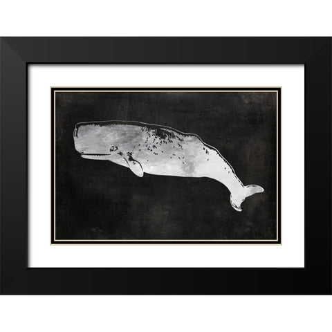 Sperm Whale Black Modern Wood Framed Art Print with Double Matting by Lavoie, Tina