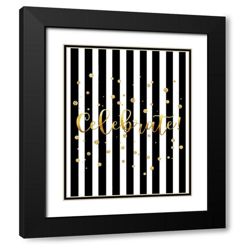 Celebrate Cosmopolitan Black Modern Wood Framed Art Print with Double Matting by Lavoie, Tina