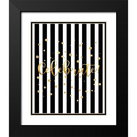 Celebrate Cosmopolitan Black Modern Wood Framed Art Print with Double Matting by Lavoie, Tina