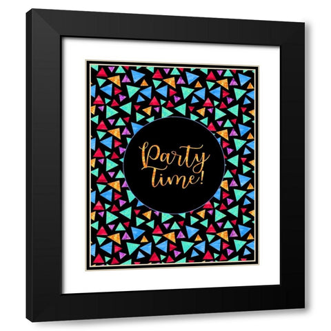 Party Time Bag Black Modern Wood Framed Art Print with Double Matting by Lavoie, Tina