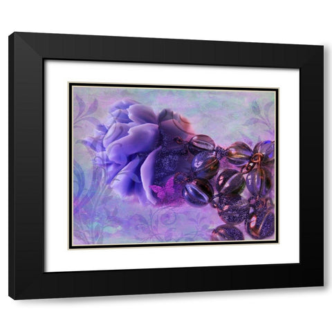 Sunset Rose Black Modern Wood Framed Art Print with Double Matting by Lavoie, Tina