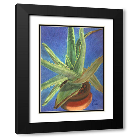 Aloe Vera Black Modern Wood Framed Art Print with Double Matting by Lavoie, Tina