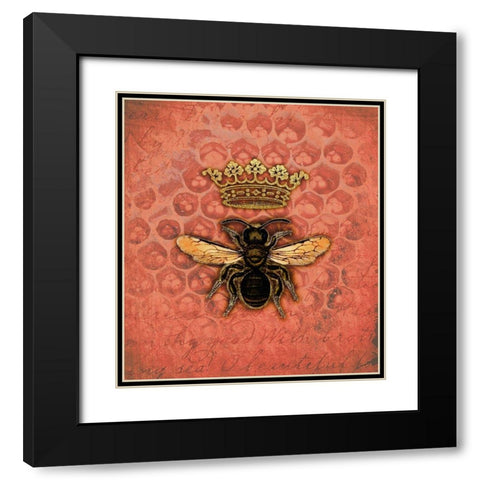 Honeycomb Queen Black Modern Wood Framed Art Print with Double Matting by Lavoie, Tina