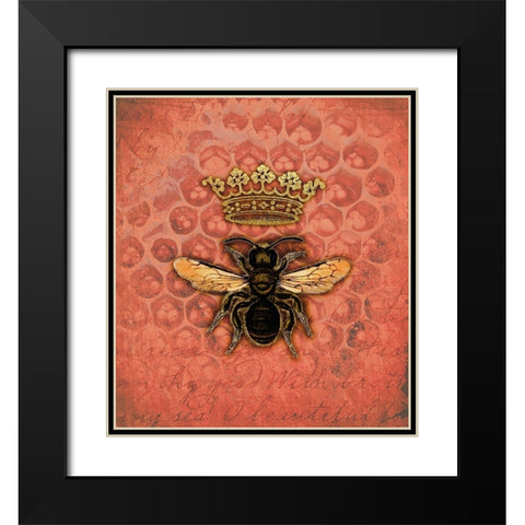 Honeycomb Queen Black Modern Wood Framed Art Print with Double Matting by Lavoie, Tina