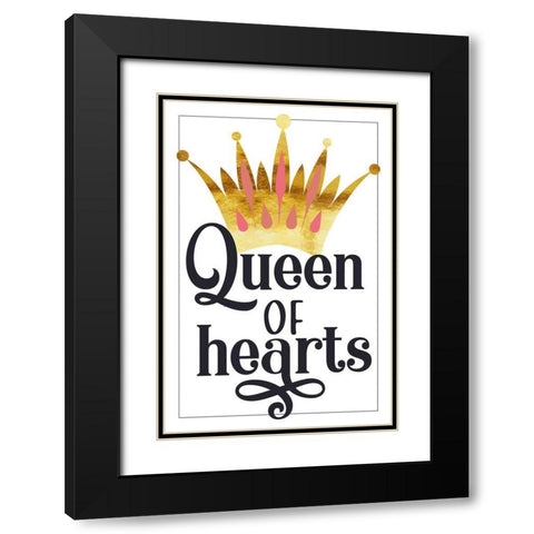 Queen of Hearts Black Modern Wood Framed Art Print with Double Matting by Lavoie, Tina