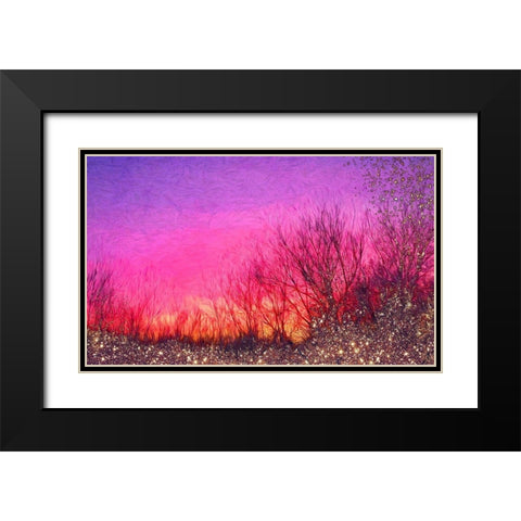 Sunset Magic Black Modern Wood Framed Art Print with Double Matting by Lavoie, Tina