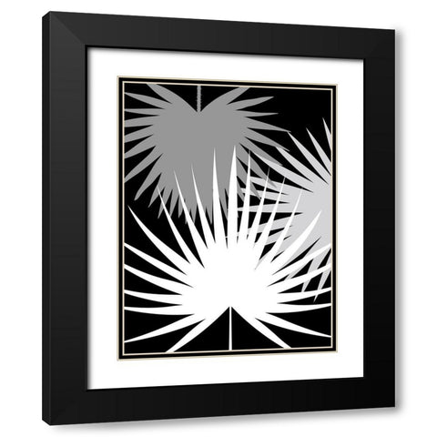 Tropics In Black And White III Black Modern Wood Framed Art Print with Double Matting by Lavoie, Tina