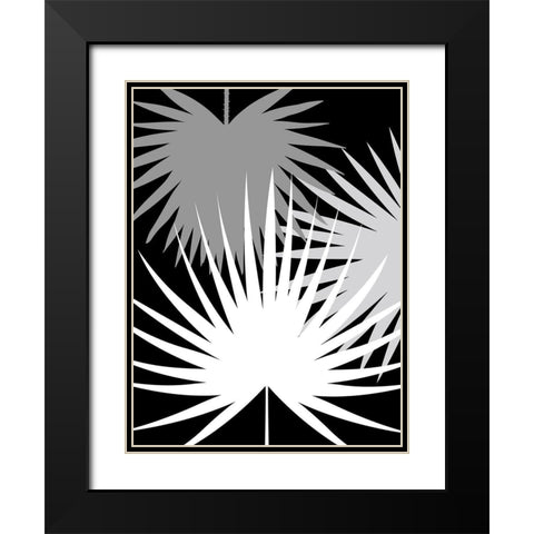 Tropics In Black And White III Black Modern Wood Framed Art Print with Double Matting by Lavoie, Tina