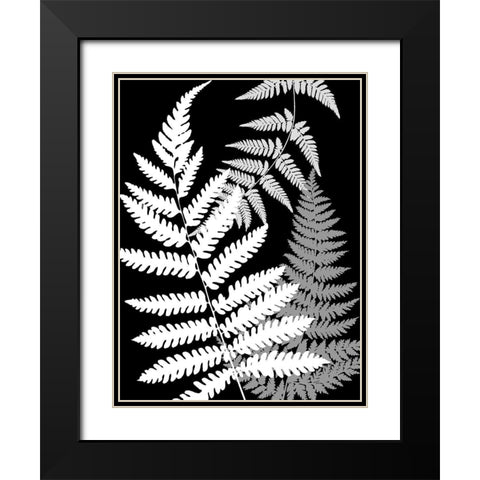 Tropics In Black And White IV Black Modern Wood Framed Art Print with Double Matting by Lavoie, Tina