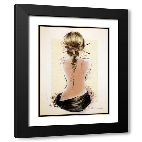 Ignore Black Modern Wood Framed Art Print with Double Matting by TMBorenstein