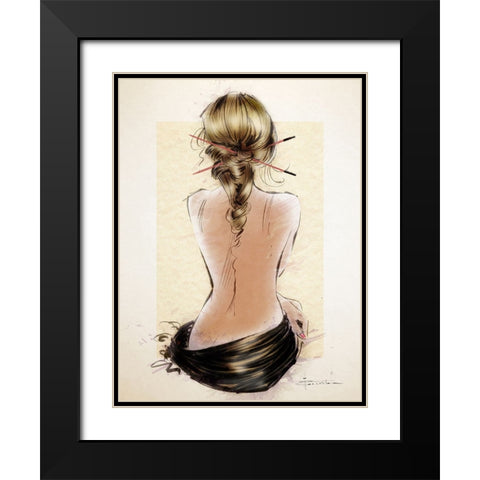 Ignore Black Modern Wood Framed Art Print with Double Matting by TMBorenstein