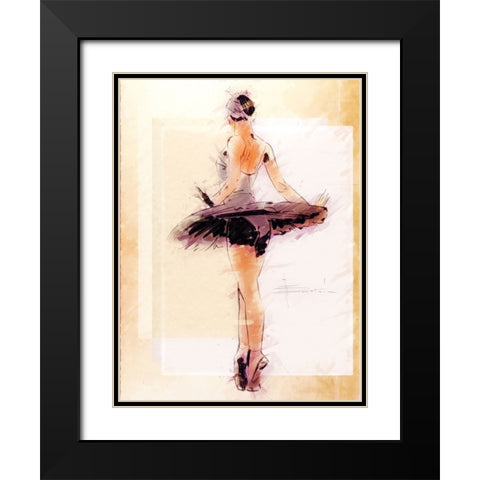 Ready Black Modern Wood Framed Art Print with Double Matting by TMBorenstein