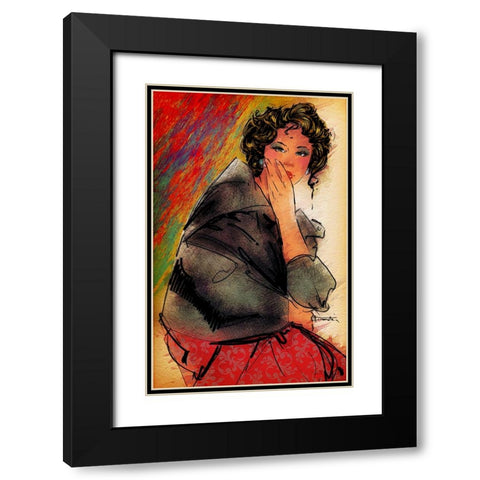 The Choice Black Modern Wood Framed Art Print with Double Matting by TMBorenstein