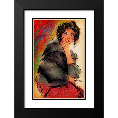 The Choice Black Modern Wood Framed Art Print with Double Matting by TMBorenstein