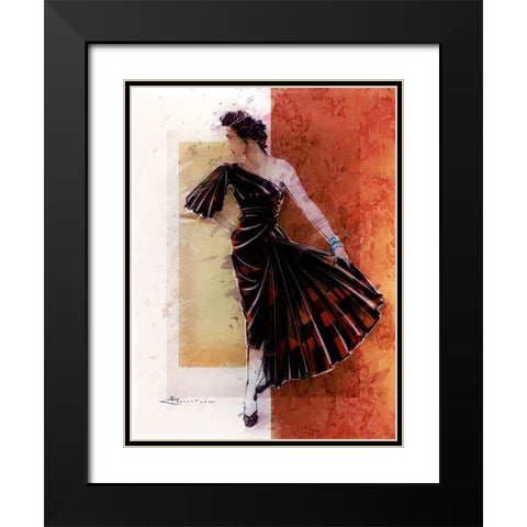 GREEN WITH ENVY Black Modern Wood Framed Art Print with Double Matting by TMBorenstein