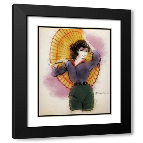 It Wont Be Long Black Modern Wood Framed Art Print with Double Matting by TMBorenstein