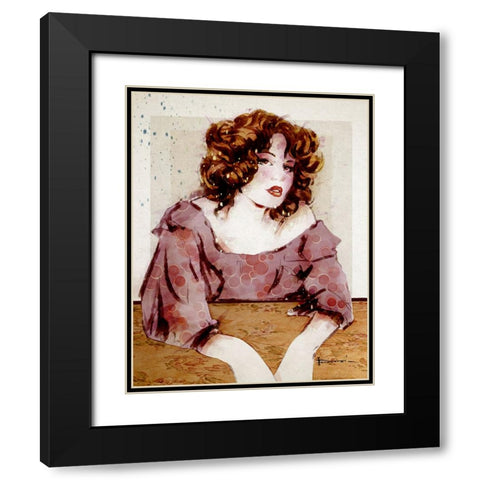 Just Chillin Black Modern Wood Framed Art Print with Double Matting by TMBorenstein