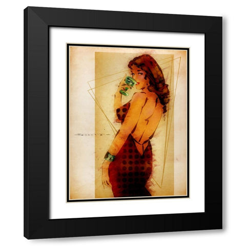 Oh Child Black Modern Wood Framed Art Print with Double Matting by TMBorenstein