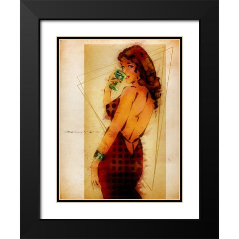 Oh Child Black Modern Wood Framed Art Print with Double Matting by TMBorenstein