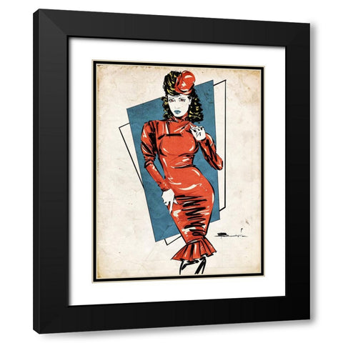 Out Of Time Black Modern Wood Framed Art Print with Double Matting by TMBorenstein