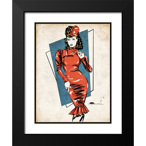 Out Of Time Black Modern Wood Framed Art Print with Double Matting by TMBorenstein