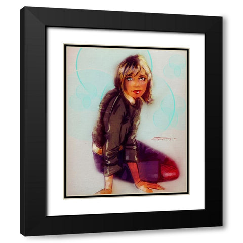 Penny Lane Black Modern Wood Framed Art Print with Double Matting by TMBorenstein