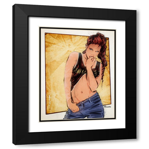 Shadowless Black Modern Wood Framed Art Print with Double Matting by TMBorenstein