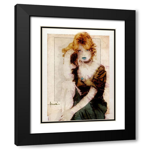 Classic Black Modern Wood Framed Art Print with Double Matting by TMBorenstein