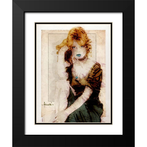 Classic Black Modern Wood Framed Art Print with Double Matting by TMBorenstein