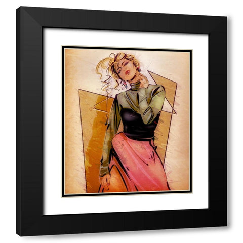 Cool Off Black Modern Wood Framed Art Print with Double Matting by TMBorenstein
