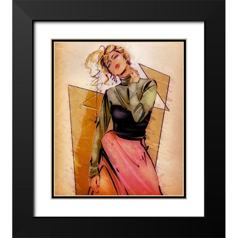 Cool Off Black Modern Wood Framed Art Print with Double Matting by TMBorenstein