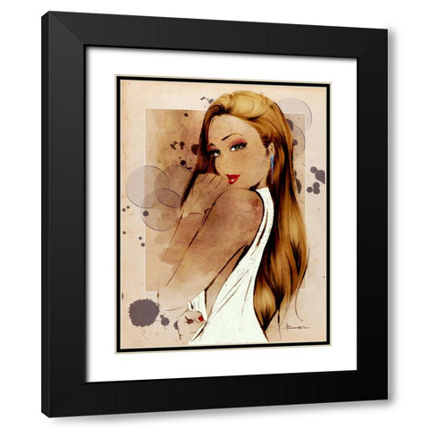 I Have A Secret Black Modern Wood Framed Art Print with Double Matting by TMBorenstein