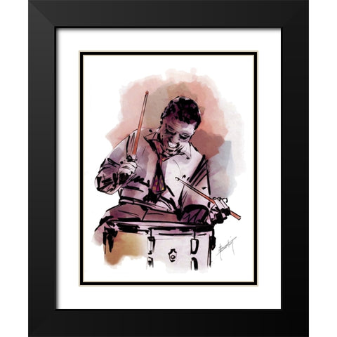 FlimFlam Black Modern Wood Framed Art Print with Double Matting by TMBorenstein