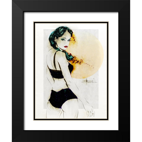 Last One In Black Modern Wood Framed Art Print with Double Matting by TMBorenstein