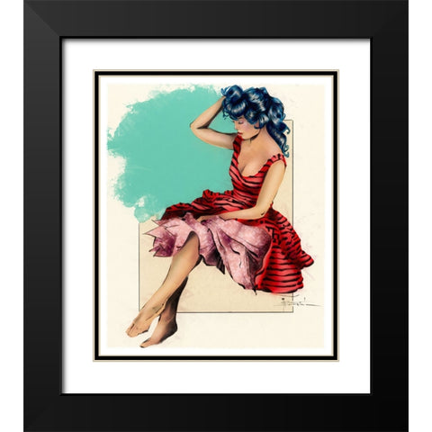 Ill Just Sit Here Black Modern Wood Framed Art Print with Double Matting by TMBorenstein