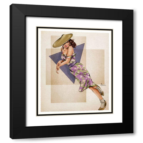 Off Balance Black Modern Wood Framed Art Print with Double Matting by TMBorenstein