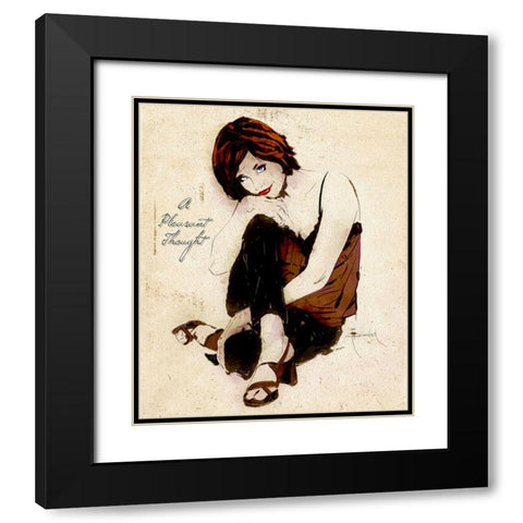 A Pleasant Thought Black Modern Wood Framed Art Print with Double Matting by TMBorenstein