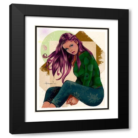 Angled Life Black Modern Wood Framed Art Print with Double Matting by TMBorenstein