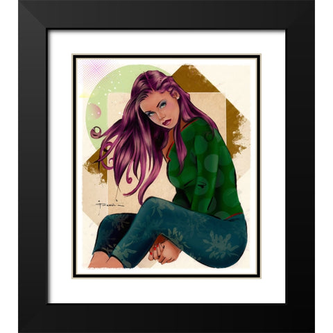 Angled Life Black Modern Wood Framed Art Print with Double Matting by TMBorenstein