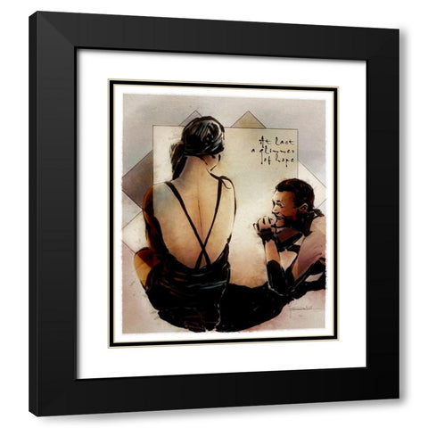At Last Black Modern Wood Framed Art Print with Double Matting by TMBorenstein