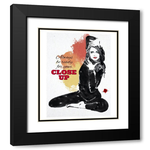 Close Up Black Modern Wood Framed Art Print with Double Matting by TMBorenstein