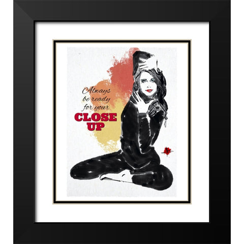 Close Up Black Modern Wood Framed Art Print with Double Matting by TMBorenstein