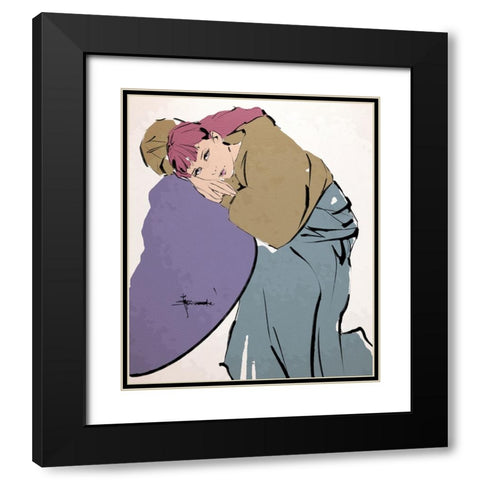 Comfortable Black Modern Wood Framed Art Print with Double Matting by TMBorenstein
