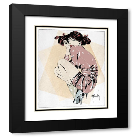 In A Pose Black Modern Wood Framed Art Print with Double Matting by TMBorenstein