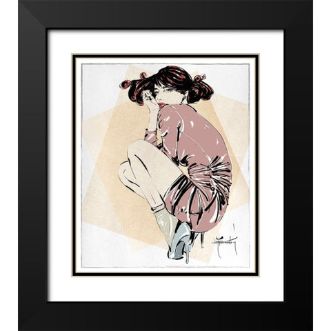 In A Pose Black Modern Wood Framed Art Print with Double Matting by TMBorenstein