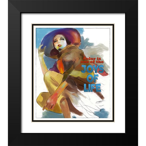 Joys Of Life Black Modern Wood Framed Art Print with Double Matting by TMBorenstein