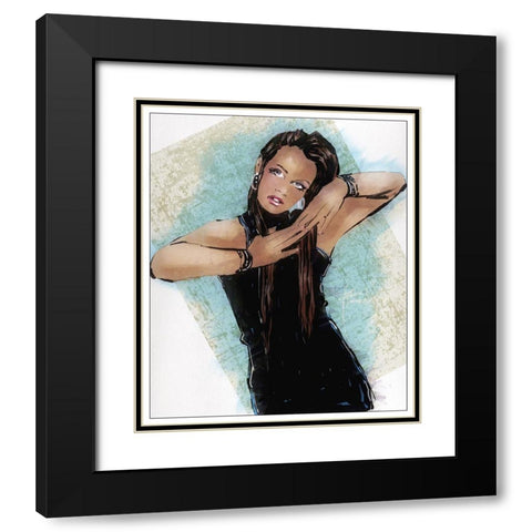 47 See Saw Black Modern Wood Framed Art Print with Double Matting by TMBorenstein
