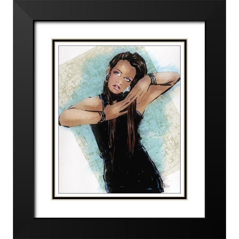 47 See Saw Black Modern Wood Framed Art Print with Double Matting by TMBorenstein